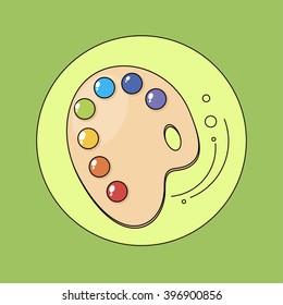 The artist's palette, icon