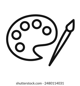 Artist's Palette Icon Ideal for Creative Apps