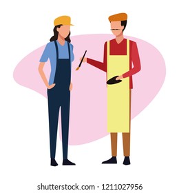 Artists workers character