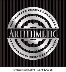 Artithmetic silver emblem or badge