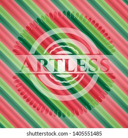 Artless christmas style badge. Vector Illustration. Detailed.