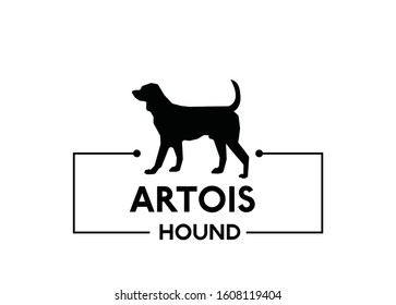 Artois Hound dog logo vector icon