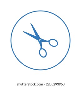 Kunstgewerbe Schneiden Schere Symbol | Circle version icon |