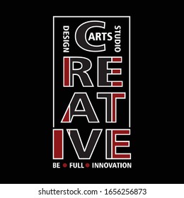 arts creative typography, vector illustration