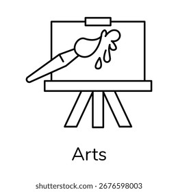 Arts Icon | Theatre, Drawing, Expression, Music, Craft Illustration with editable stroke.