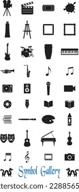 Arts Icons and Symbols Vector Illustration