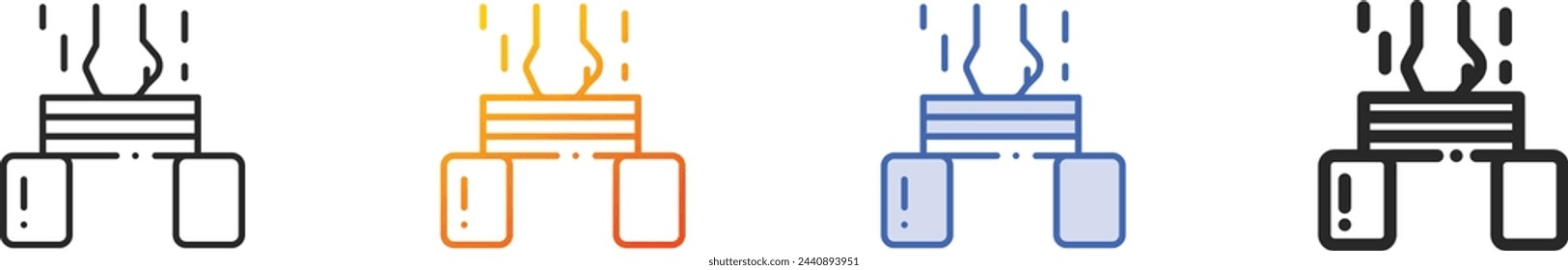 arts icon.Thin Linear, Gradient, Blue Stroke and bold Style Design Isolated On White Background