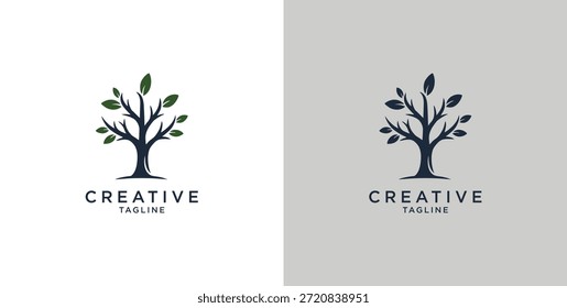 Imagen del logotipo del Vector del árbol de las artes