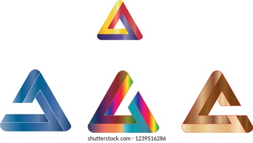 Arts triangle logo Design 
