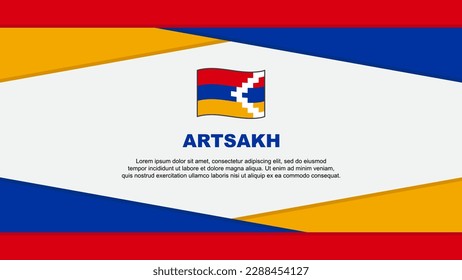 Artsakh Flag Abstract Background Design Template. Artsakh Independence Day Banner Cartoon Vector Illustration. Artsakh Vector