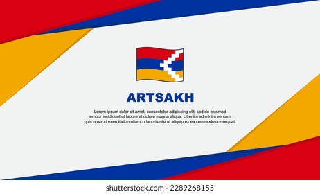 Plantilla de diseño de fondo abstracto de la marca Artsakh. Ilustración del vector de caricaturas del Día de la Independencia de Artsakh. Artsakh