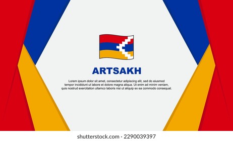 Plantilla de diseño de fondo abstracto de la marca Artsakh. Ilustración del vector de caricaturas del Día de la Independencia de Artsakh. Antecedentes de Artsakh