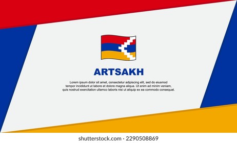 Design-Vorlage für abstrakte Hintergrundbilder in der Flagge von Artsakh. Artsakh Independence Day Banner Cartoon Vektorgrafik. Artsakh-Banner