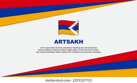 Artsakh Flag Abstract Background Design Template. Artsakh Independence Day Banner Cartoon Vector Illustration. Artsakh Design