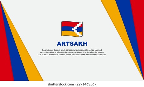 Artsakh Flag Abstract Background Design Template. Artsakh Independence Day Banner Cartoon Vector Illustration. Artsakh Flag