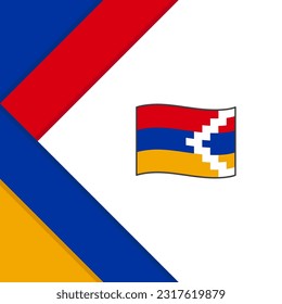 Artsakh Flag Abstract Background Design Template. Artsakh Independence Day Banner Social Media Post. Artsakh Illustration