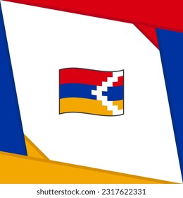 Artsakh Flag Abstract Background Design Template. Artsakh Independence Day Banner Social Media Post. Artsakh Independence Day