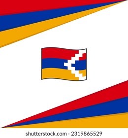 Artsakh Flag Abstract Background Design Template. Artsakh Independence Day Banner Social Media Post. Artsakh Design