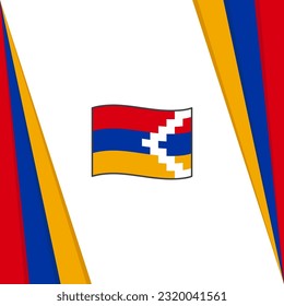 Plantilla de diseño de fondo abstracto de la marca Artsakh. Cartel del Día de la Independencia de Artsakh en medios sociales. Bandera de Artsakh