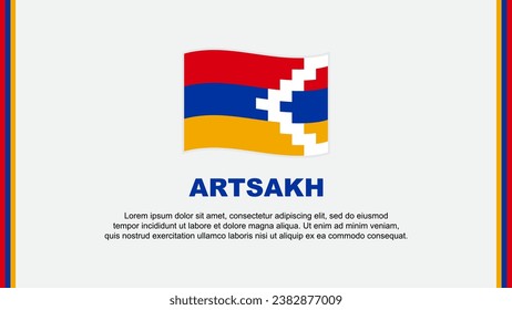 Plantilla de diseño de fondo abstracto de la marca Artsakh. Cartel del Día de la Independencia de Artsakh Ilustración del Vector de Medios Sociales. Caricatura de Artsakh