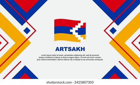 Artsakh Flag Abstract Background Design Template. Artsakh Independence Day Banner Wallpaper Vector Illustration. Artsakh Illustration