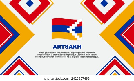 Artsakh Flag Abstract Background Design Template. Artsakh Independence Day Banner Wallpaper Vector Illustration. Artsakh Independence Day