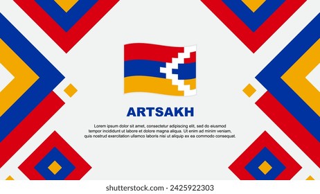 Artsakh Flag Abstract Background Design Template. Artsakh Independence Day Banner Wallpaper Vector Illustration. Artsakh Template