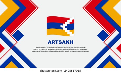 Artsakh Flag Abstract Background Design Template. Artsakh Independence Day Banner Wallpaper Vector Illustration. Artsakh Banner