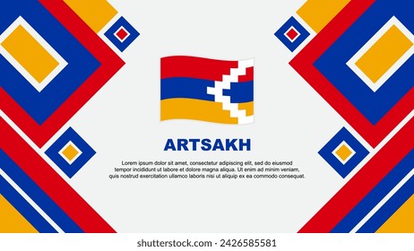 Artsakh Flag Abstract Background Design Template. Artsakh Independence Day Banner Wallpaper Vector Illustration. Artsakh Cartoon