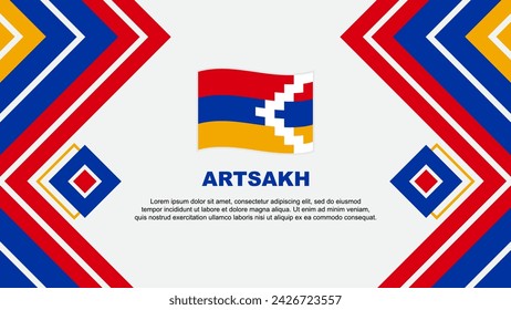 Artsakh Flag Abstract Background Design Template. Artsakh Independence Day Banner Wallpaper Vector Illustration. Artsakh Design