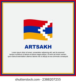 Plantilla de diseño de fondo de la marca Artsakh. Cartel del Día de la Independencia de Artsakh en medios sociales. Cartel de Artsakh