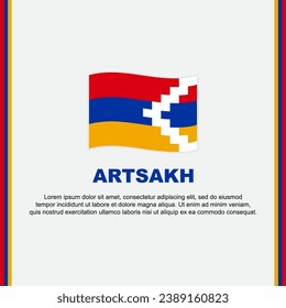 Artsakh Flag Background Design Template. Artsakh Independence Day Banner Social Media Post. Artsakh Cartoon