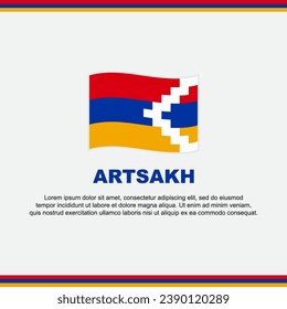 Plantilla de diseño de fondo de la marca Artsakh. Cartel del Día de la Independencia de Artsakh en medios sociales. Diseño Artsakh