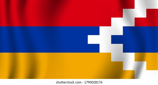 vector de imagen de la bandera de Artsakh. EPS.file.