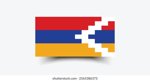 Artsakh flag official colors and proportion digital vector illustration