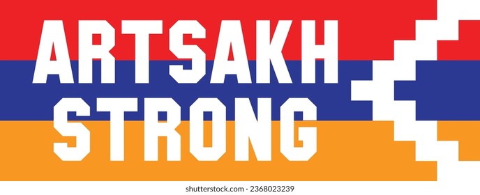 Artsakh Strong vector logo.  Freedom Artsakh illustration.