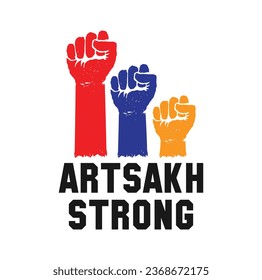 Logo de Artsakh Strong vector.  Ilustración de Freedom Artsakh.