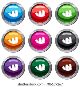 ArtScience Museum in Singapore set icon isolated on white. 9 icon collection vector illustration