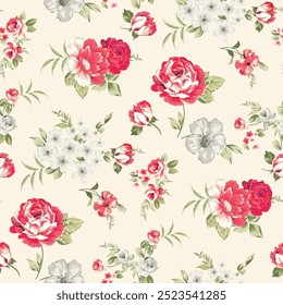 art,small flower leaf stems,textile design pattern allover repeats, effect abstract,colors print,spring summer