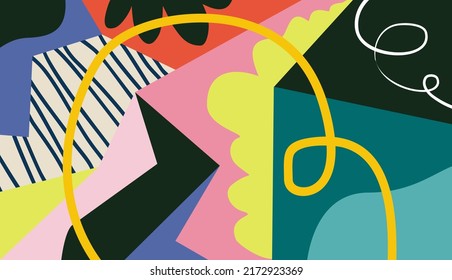 Artsy abstract vector background with colorful style