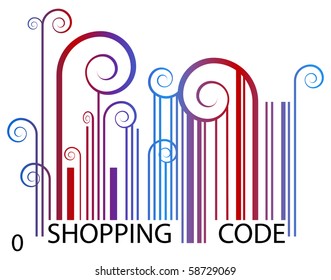 An artsy image of a shopping barcode.