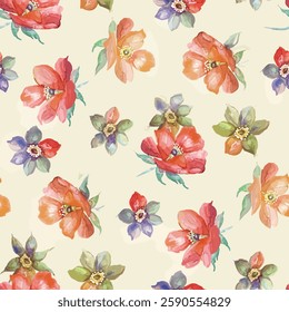 art,textile design,flower abstract ,watercolor effect, pattern allover repeats ,pastel colors, botanical fabric ,wallpaper print digital,summer