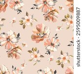 art,textile design,flower leaf,abstract effect,pattern allover repeats,pastel colors botanical ,fabric wallpaper print digital