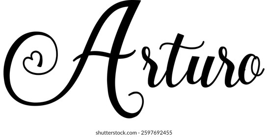 Arturo - black color - first name - ideal for websites, e-mails, presentations, greetings, sublimation cards, cricut, t-shirt, sweatshirt, prints, cricut, silhouette,