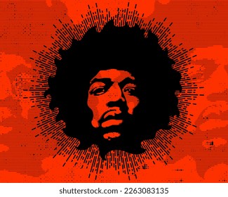 Artwork of abstract design on red blackground 01