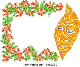 Artwork abstract vector floristic color elements for design