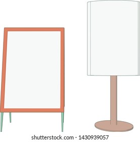 Artwork of a Advertising Display Stand Angle 18
