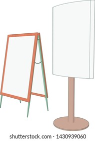 Artwork of a Advertising Display Stand Angle 20