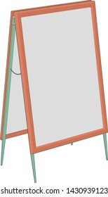 Artwork of a Advertising Display Stand Angle 9