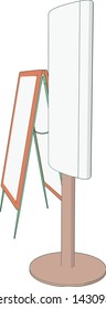 Artwork of a Advertising Display Stands Angle 22